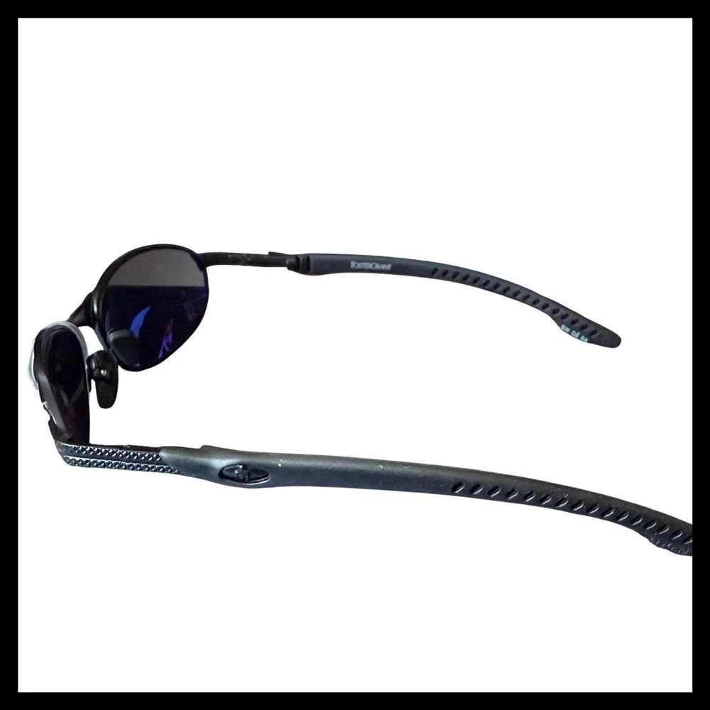 NWT Foster Grant Ironman Mens Sunglasses Black Shatter Resistant PC 2.0 AR Lense